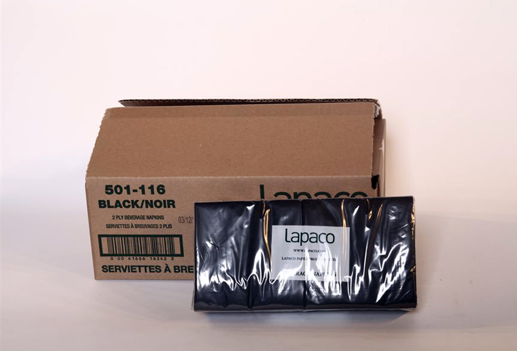 SERVIETTES COCKTAIL NOIRE 2 PLIS (1000 / CS) SERVIETTES COCKTAIL NOIRE 2 PLIS (1000 / CS)