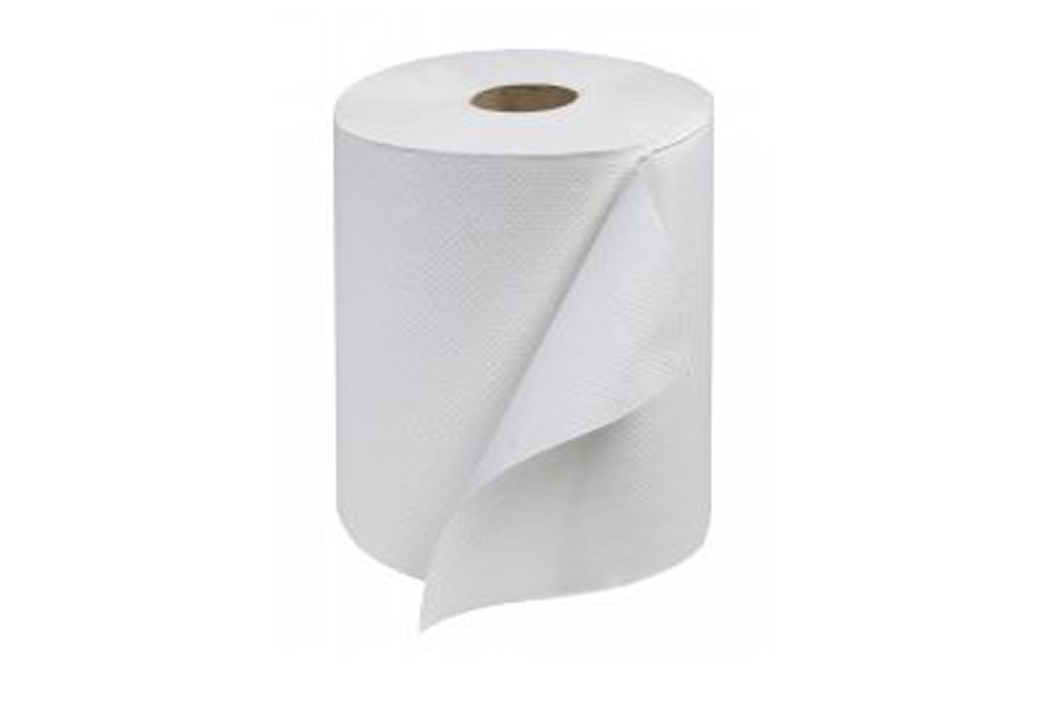 PAPIER À MAINS BLANC 8 X600' (12RLX) PAPIER À MAINS BLANC 8 X600' (12RLX)